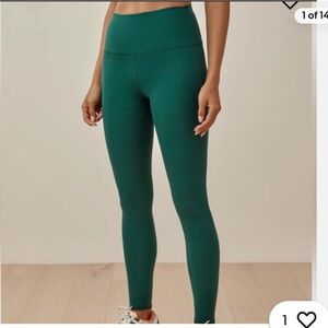 Reformation ecomove high waist green leggings, size XS